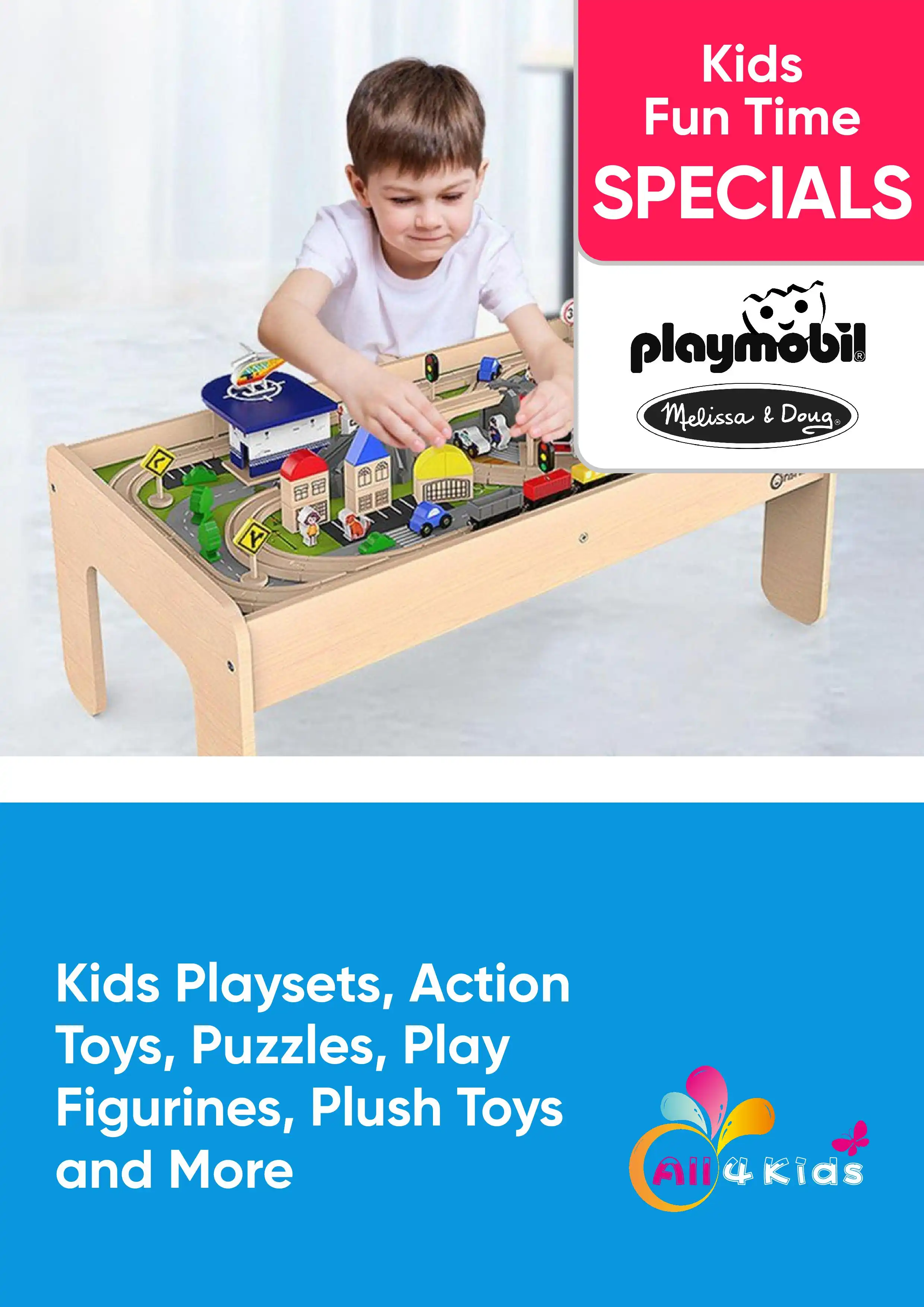 Kids Playsets, Action Toys, Puzzles, Play Figurines, Plush Toys and More