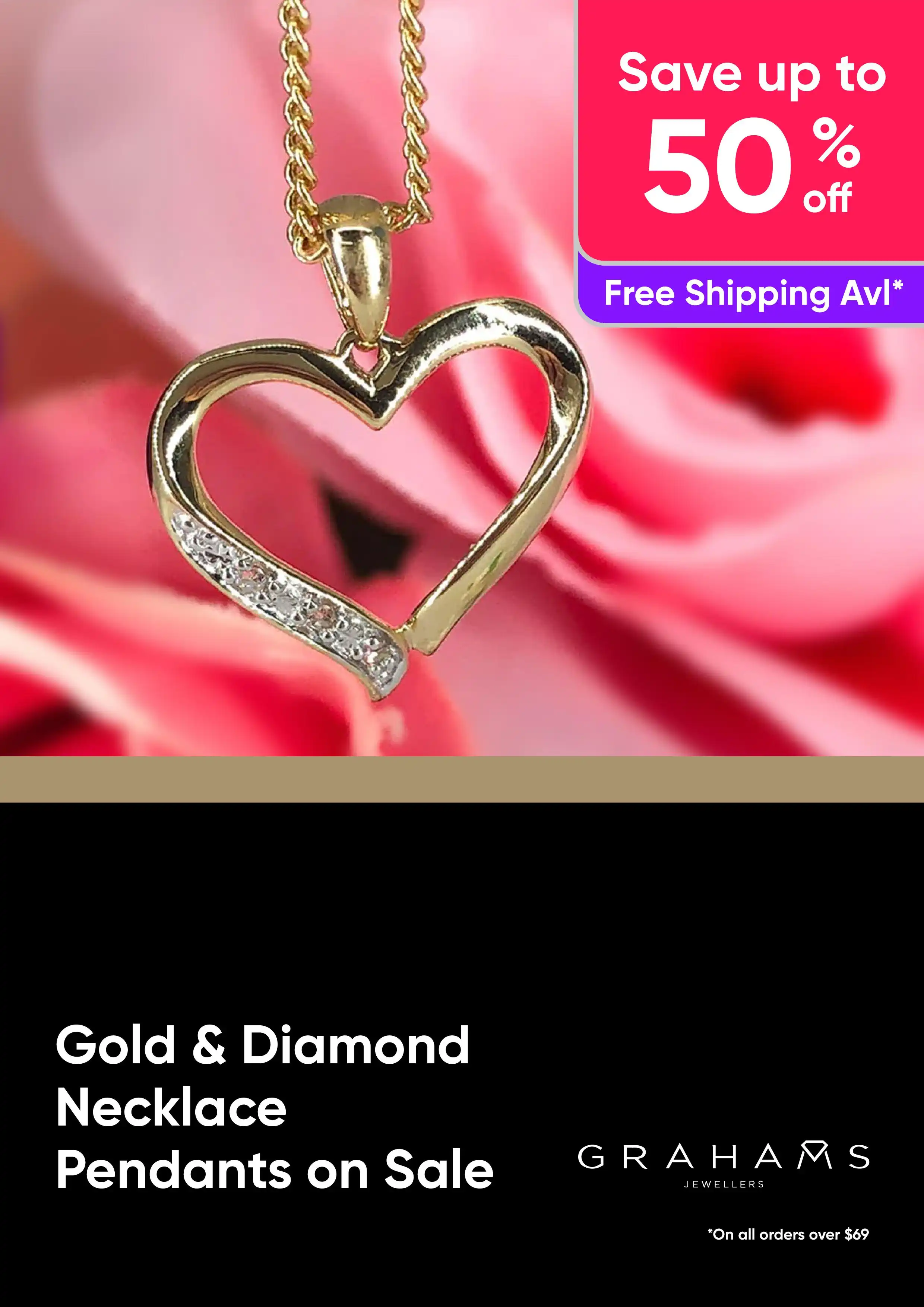 Gold and Diamond Necklace Pendants on Sale - Save Up to 50% Off