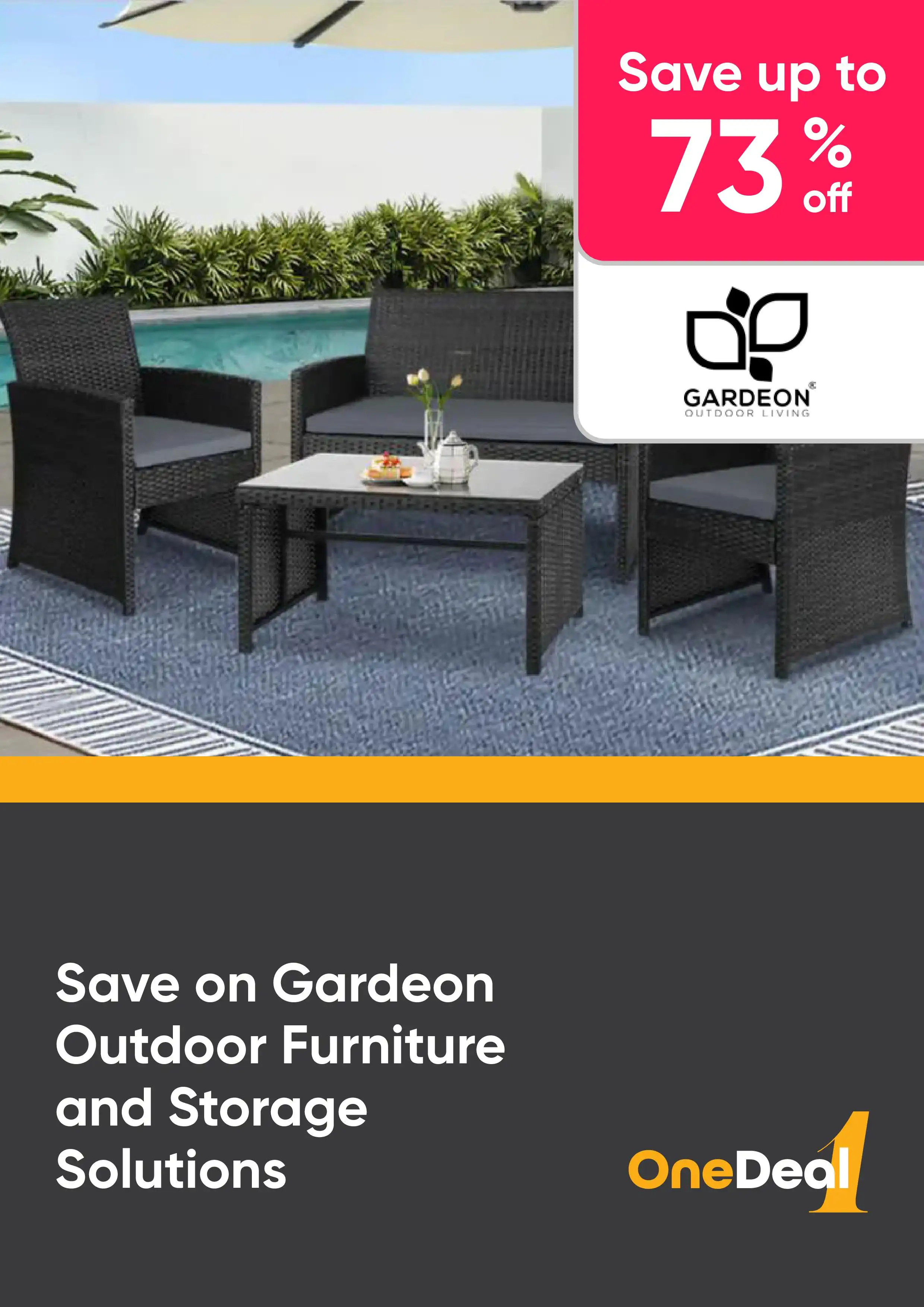 Save on Garden Outdoor Furniture and Storage Solutions - Up to 73% Off RRP