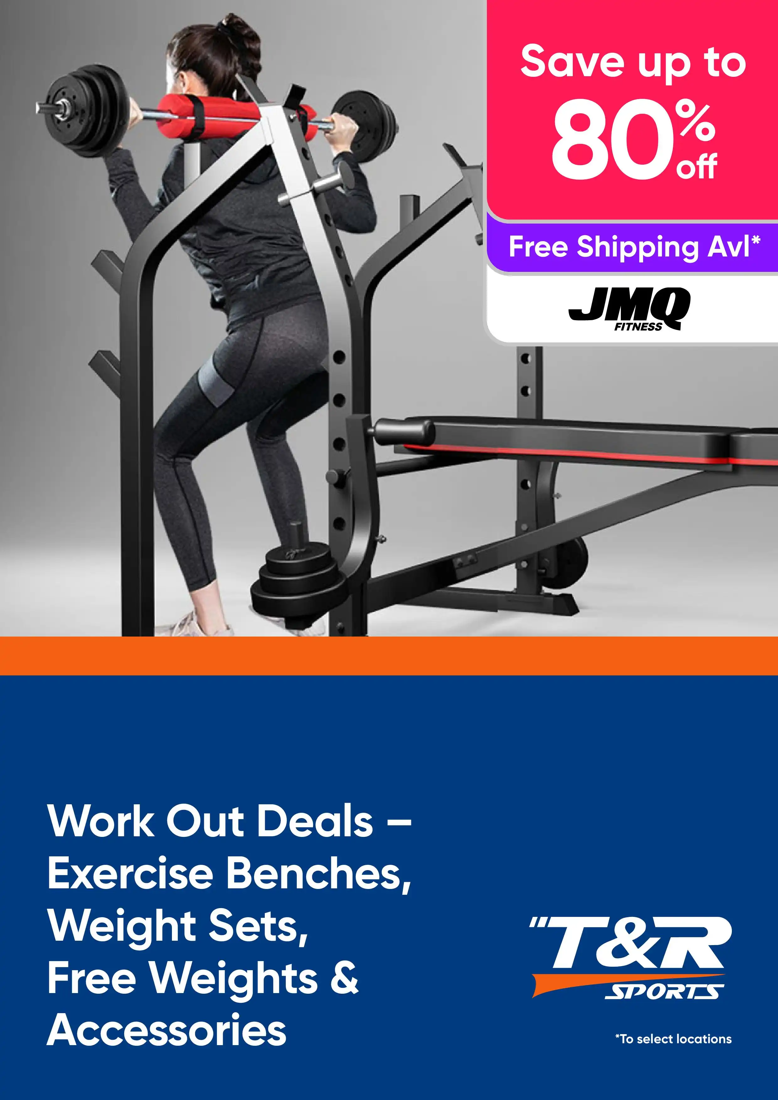 Work Out Deals - Up to 80% Off Exercise Benches, Weight Sets, Free Weights and Accessories