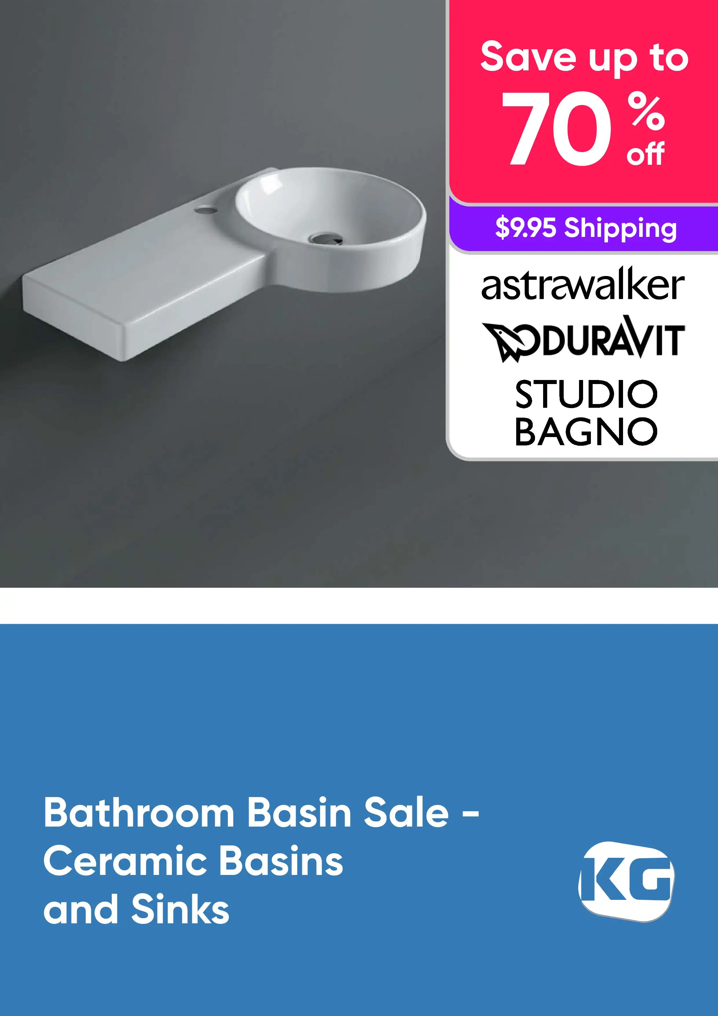 Bathroom Basin Sale - Save Up to 70% Off on A Range of Bathroom Ceramic Basins and Sinks