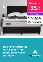 Save up to 35% on Big Brand Mattresses For All Beds - Shop A.H. Beard, SleepMaker