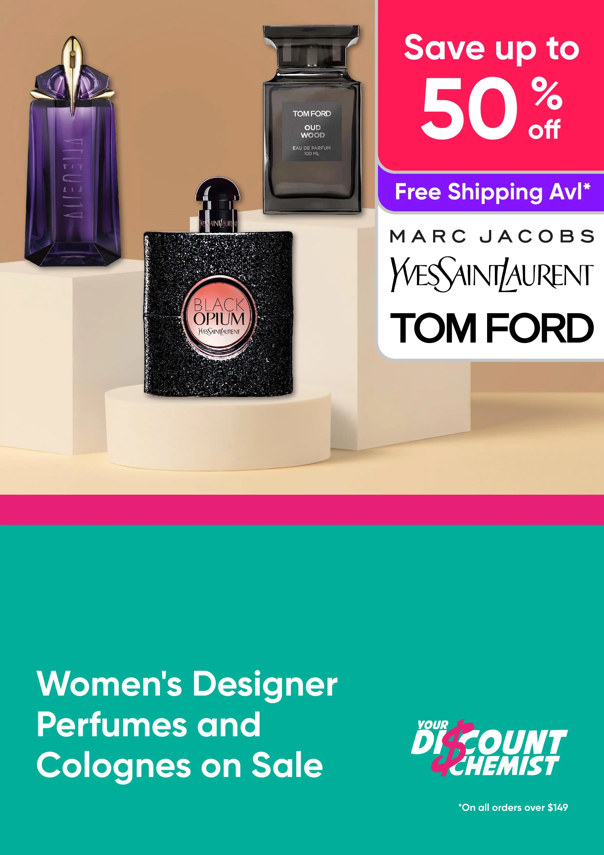 Women's Designer Perfumes and Colognes on Sale up to 50% Off RRPs
