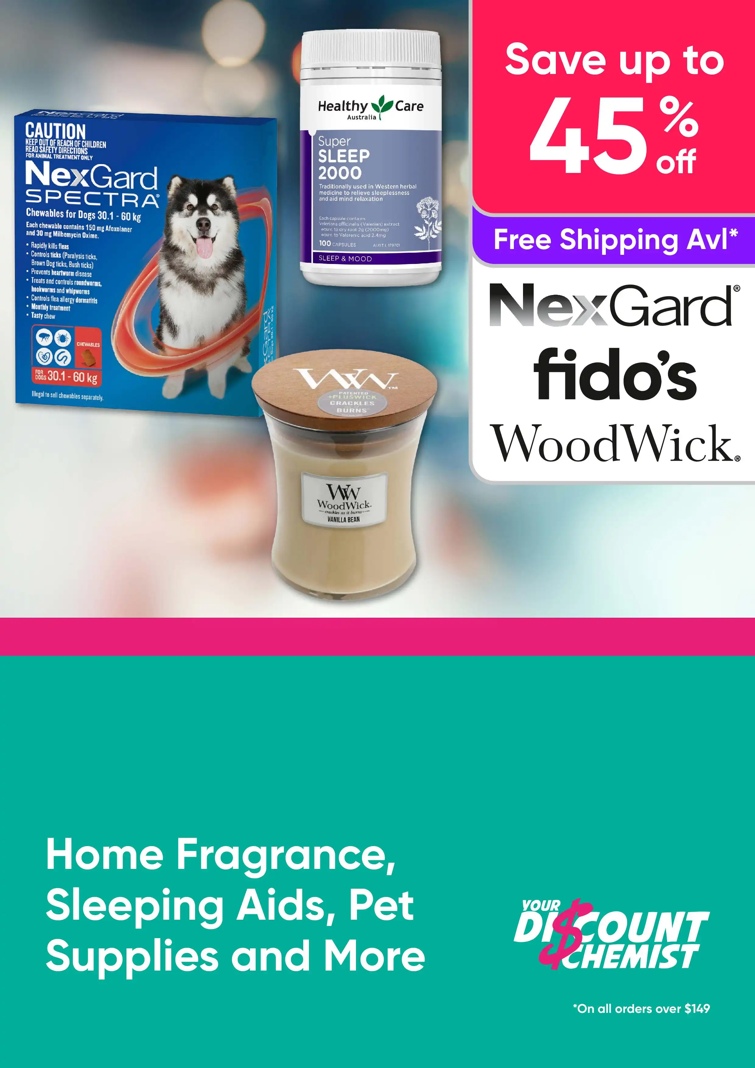 Home Fragrance, Sleeping Aids, Pet Supplies and More on Sale Up to 45% Off