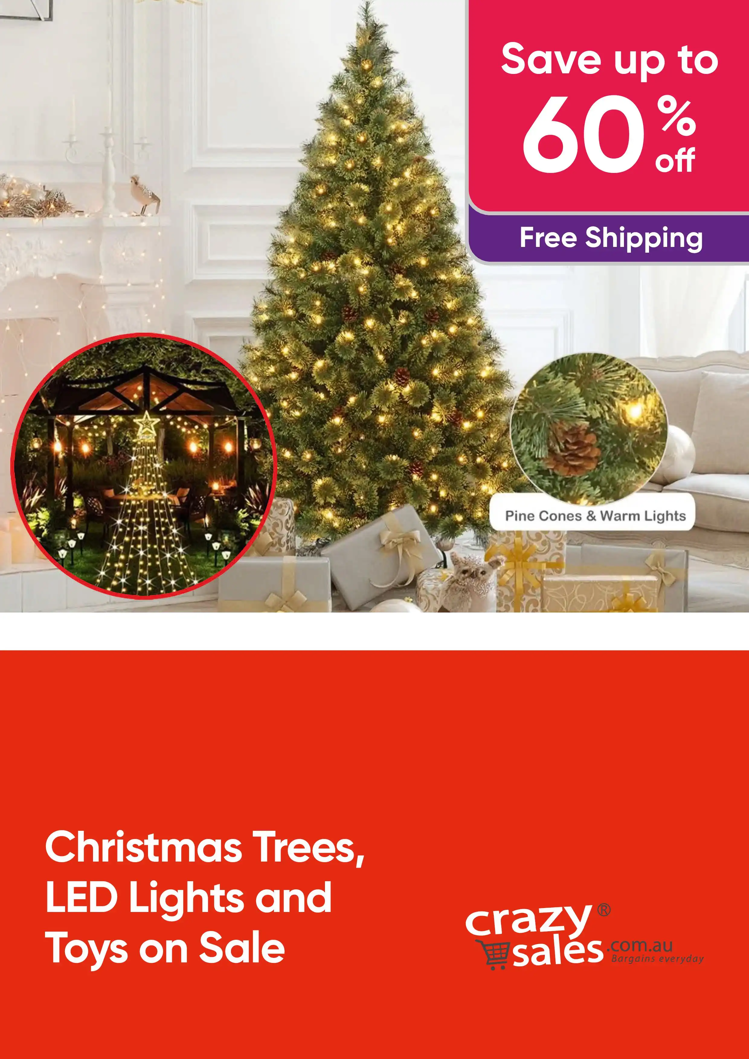 Christmas Trees, LED Lights and Toys Specials - Save Up to 60% Off RRP