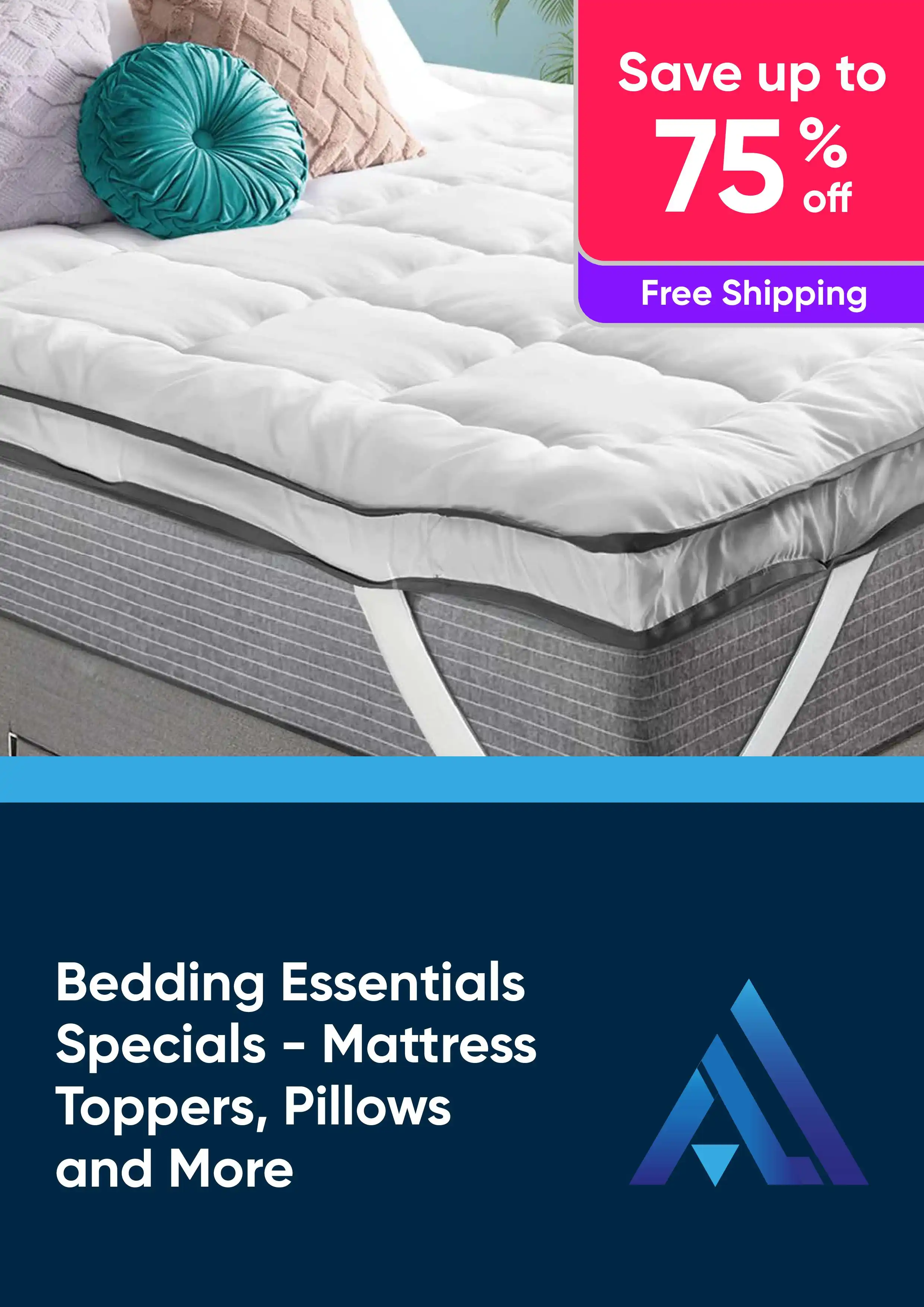 Bedding Essentials Specials - Save Up to 75% Off Mattress Toppers, Pillows and More