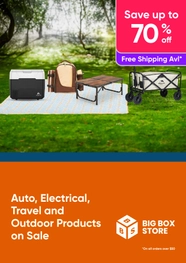 Save Up to 70% off Auto, Electrical, Travel and Outdoor Products
