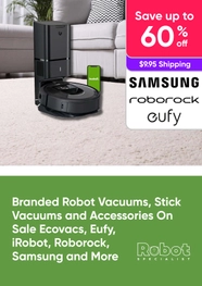 Branded Robot Vacuums, Stick Vacuums and Accessories On Sale - Save up to 60% off