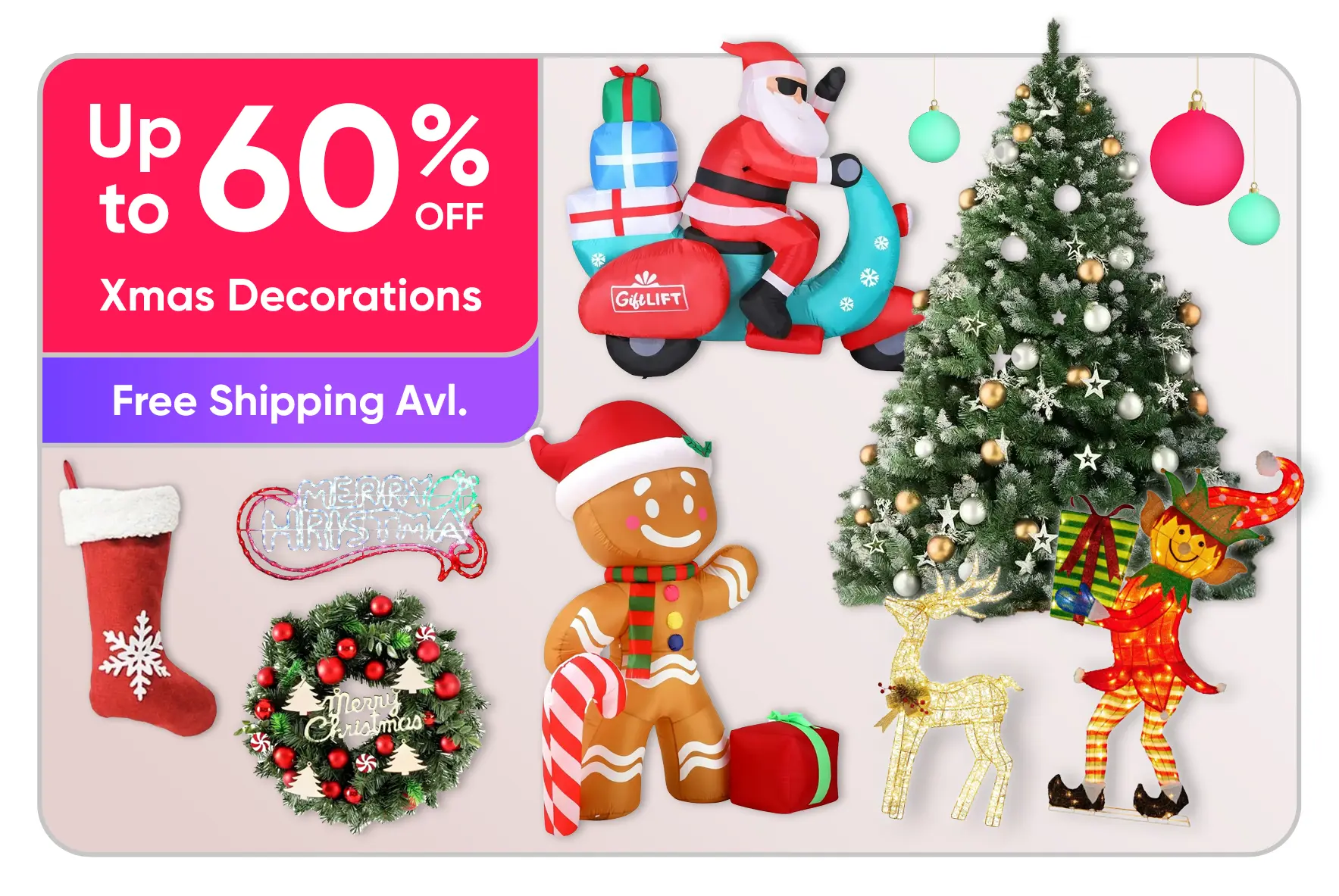Up to 60% Off Christmas Decoration Specials
