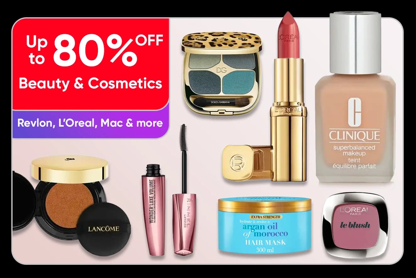 Up to 80% off Beauty & Cosmetics