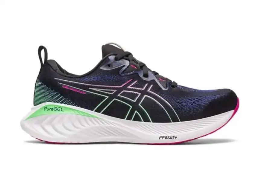 Womens Asics Gel-Cumulus 25 Black/Pink Rave Athletic Running Shoes