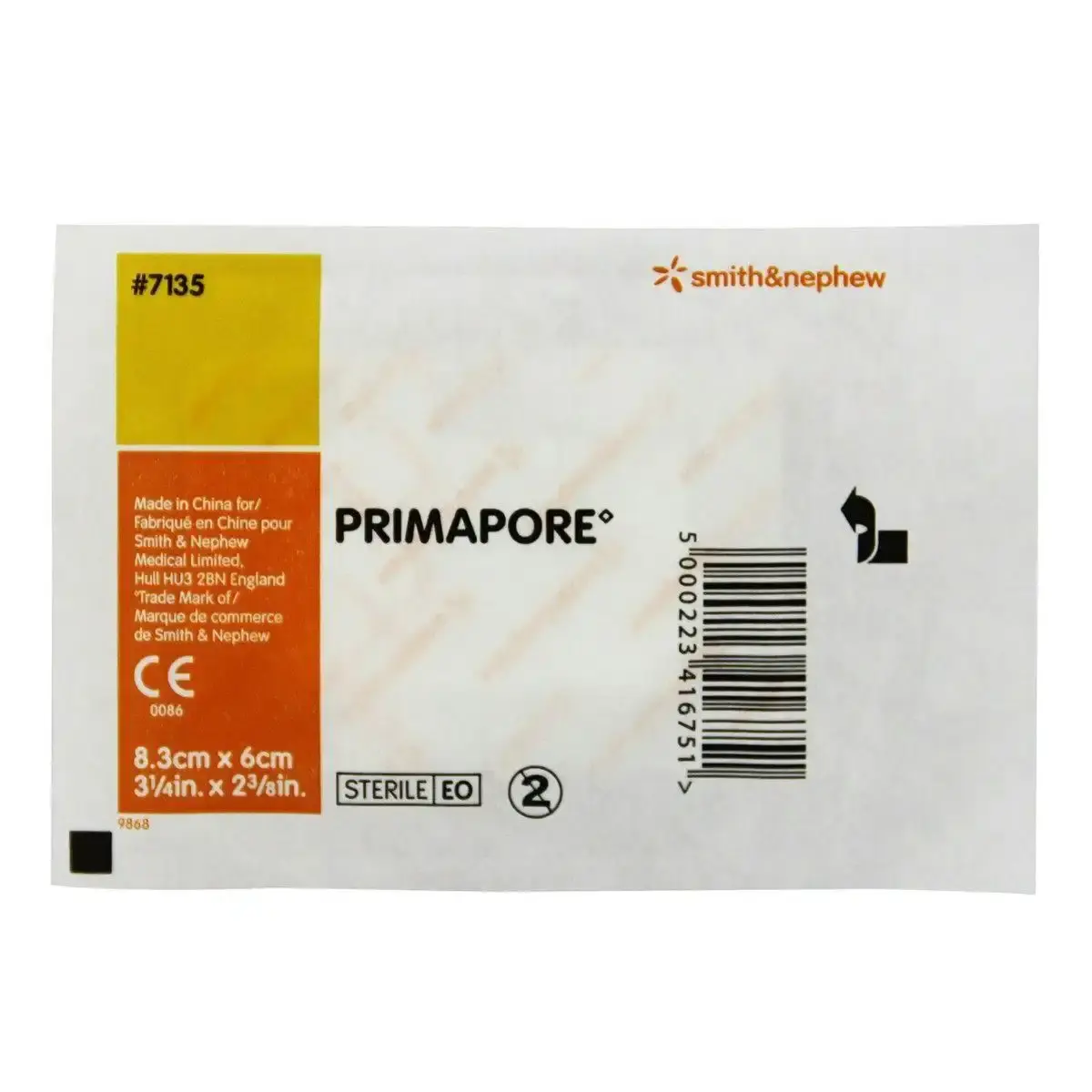 Primapore Dressing 8.3cm x 6cm