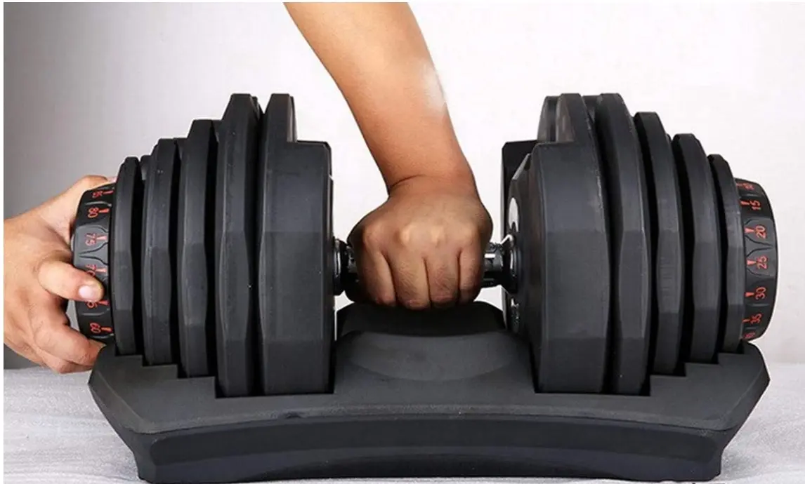 Fitness Master 80kg Adjustable Dumbbell Set W Stand Home Gym