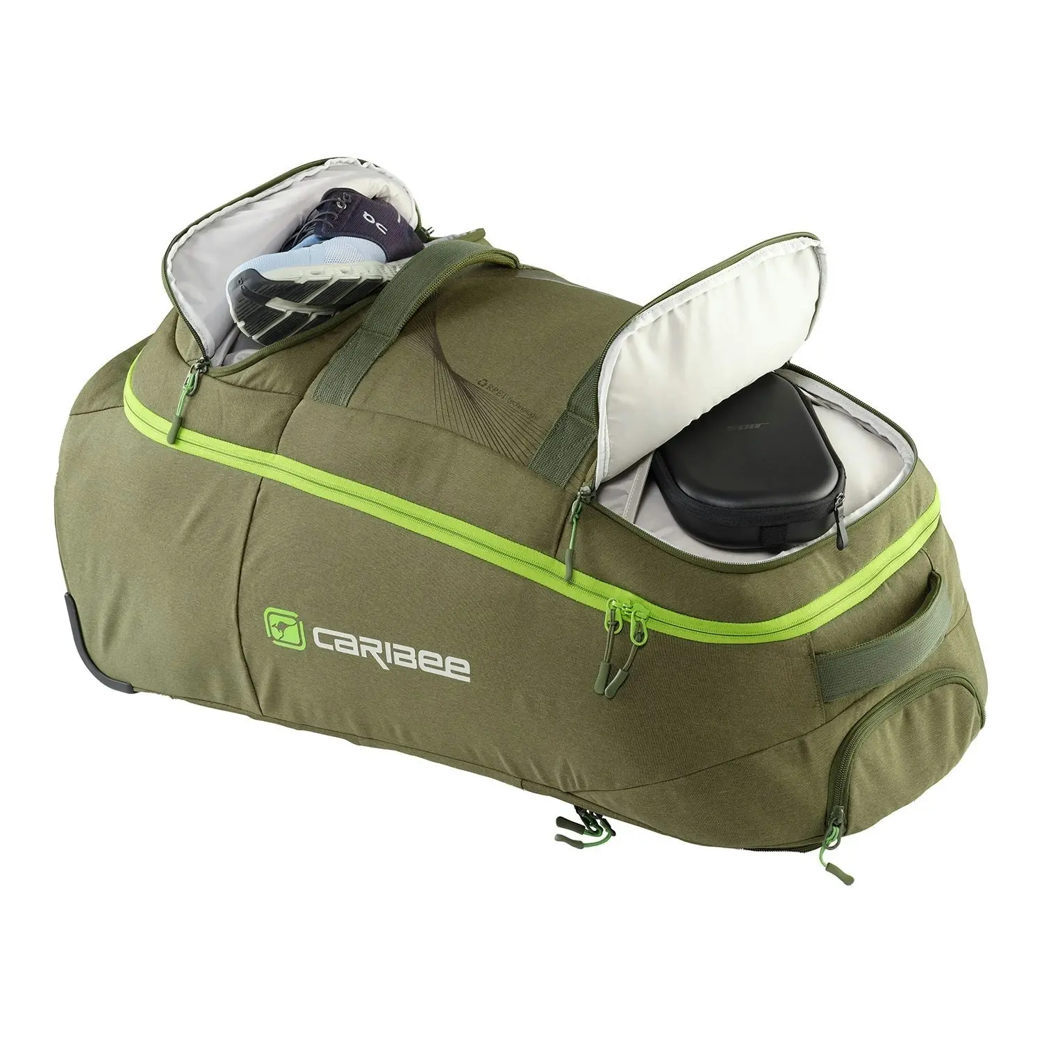 Caribee- Adventure 70l Duffle W Backpack Straps Olive Bags To