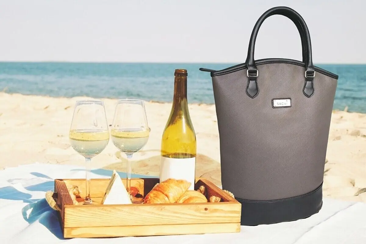 Sachi Insulated Wine Tote Wine Cooler Handbag Sachi Bottle Wine