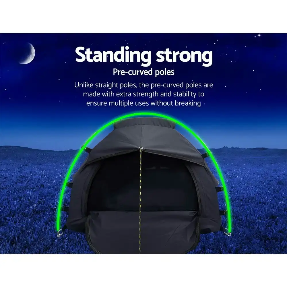 Weisshorn Swag Camping Swag Biker Swags Tent Dark Grey