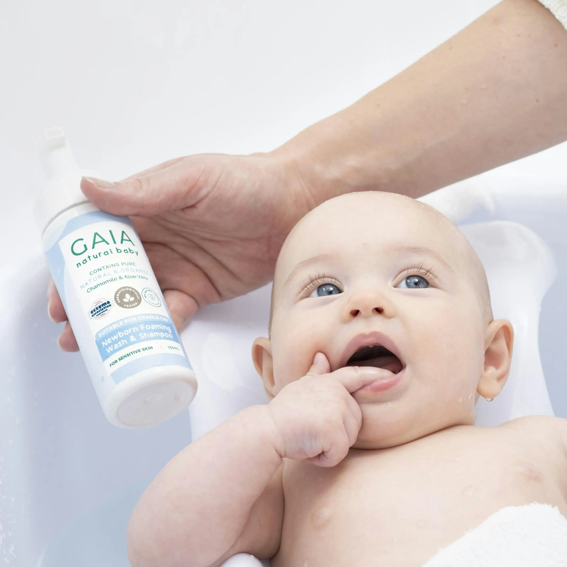 Gaia Natural Baby Newborn Foaming Wash Shampoo 150ml Direct