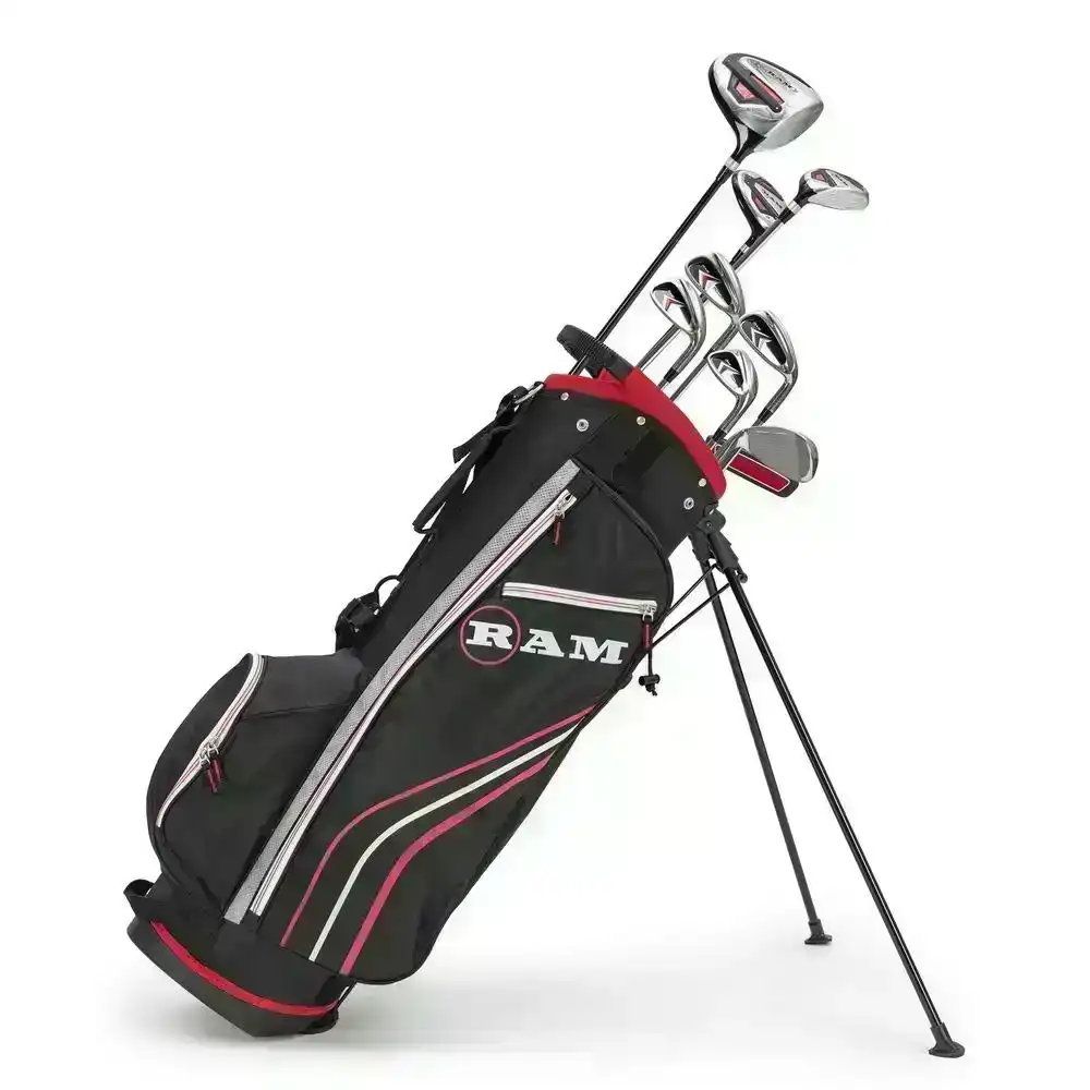 RAM Golf Accubar Golf Clubs Set - Graphite Woods and Steel Shaft Irons, Mens Right Hand