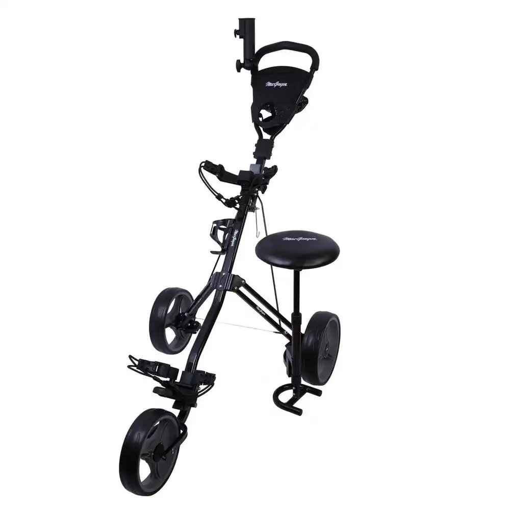MacGregor Golf X-TREME 3 Wheel Push/Pull Golf Buggy/Trolley/Cart/Trundler W Seat