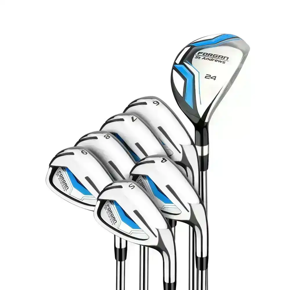 Forgan of St Andrews F200 Stainless Steel Iron Set with Hybrid, Mens Right Hand, Steel Shafts