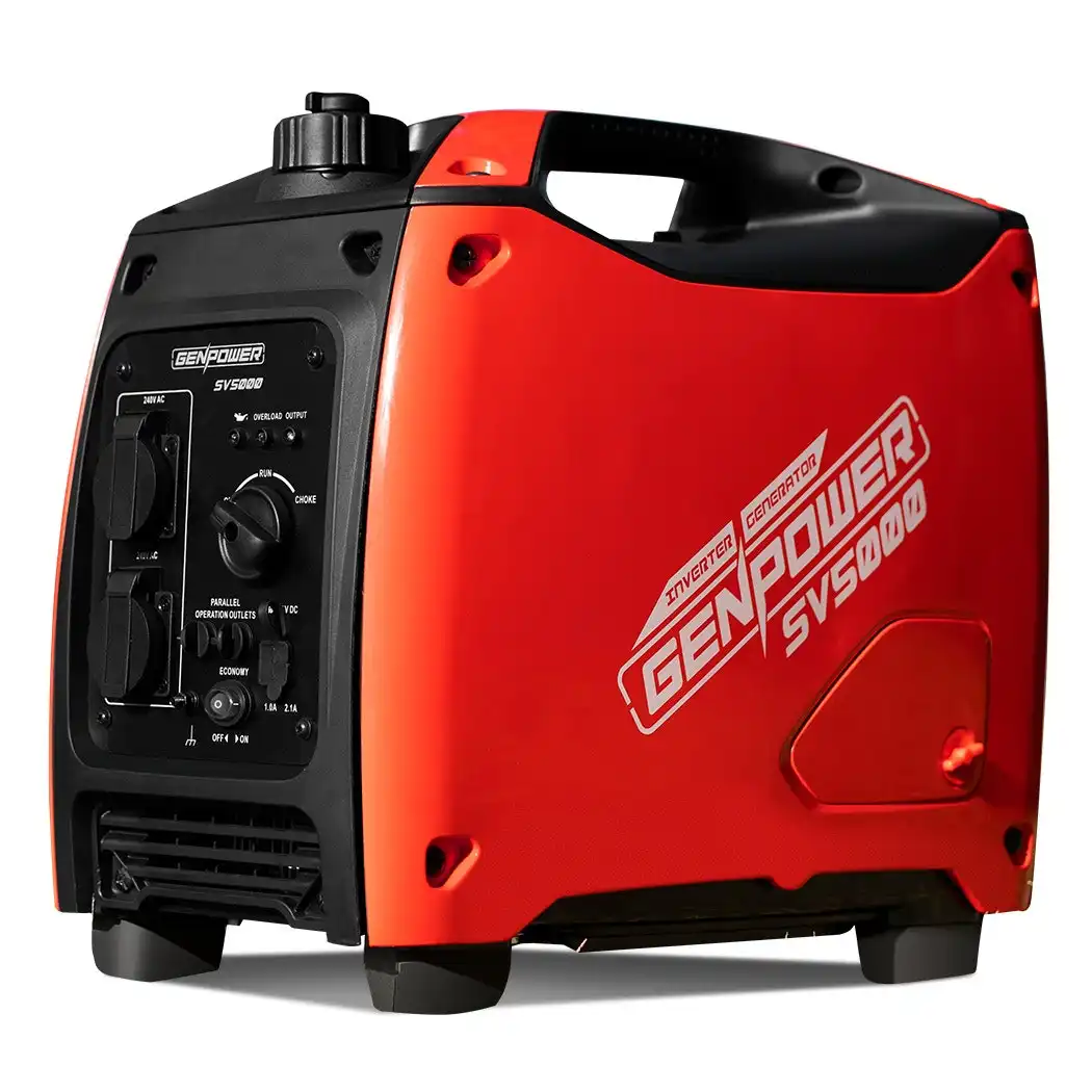 Genpower 2.6kW Max 2.2kW Rated Pure Sine Wave Portable Petrol Inverter Camping Generator