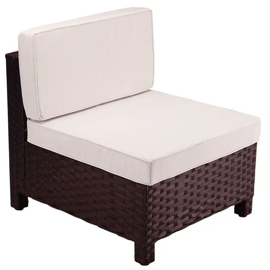 London Rattan 1pc Sofa Outdoor Furniture Setting Lounge Garden Cushion Couch
