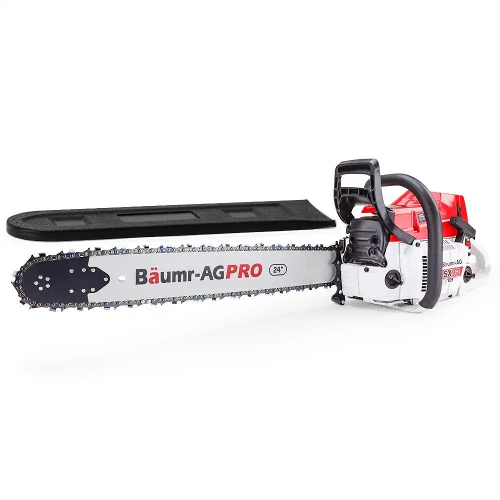 Baumr-AG Petrol Commercial Chainsaw 24 Inch Bar E-Start Chain Saw Top Handle Pruning