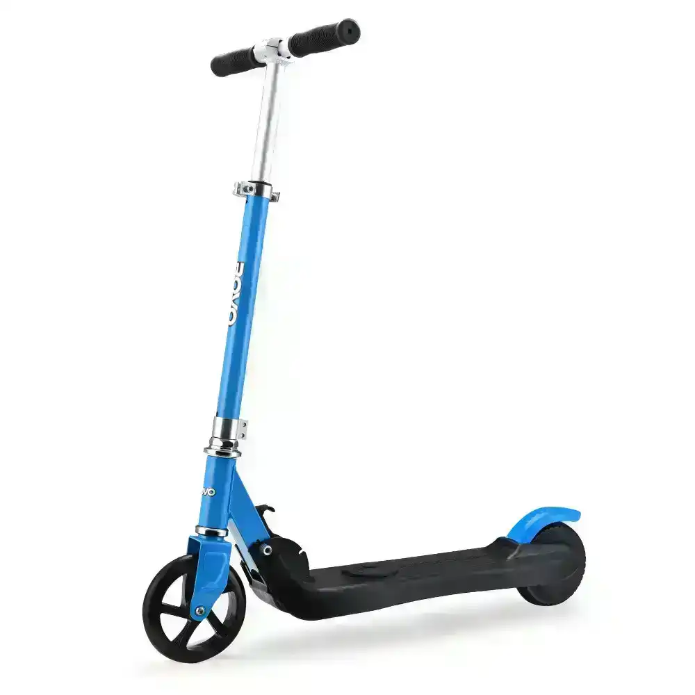 Rovo Kids Electric Scooter, Ages 5-11, Adjustable Height, Folding, Lithium Battery, Blue