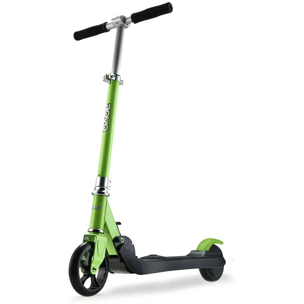 Rovo Kids Electric Scooter, Ages 5-11, Adjustable Height, Folding, Lithium Battery, Green
