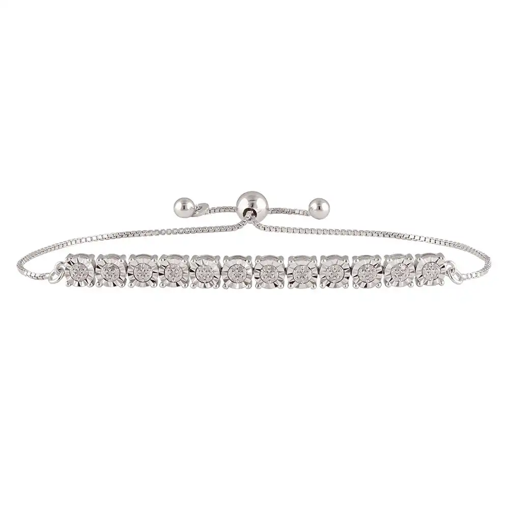 Silver 1/4 Carat Diamond Tennis Bracelet