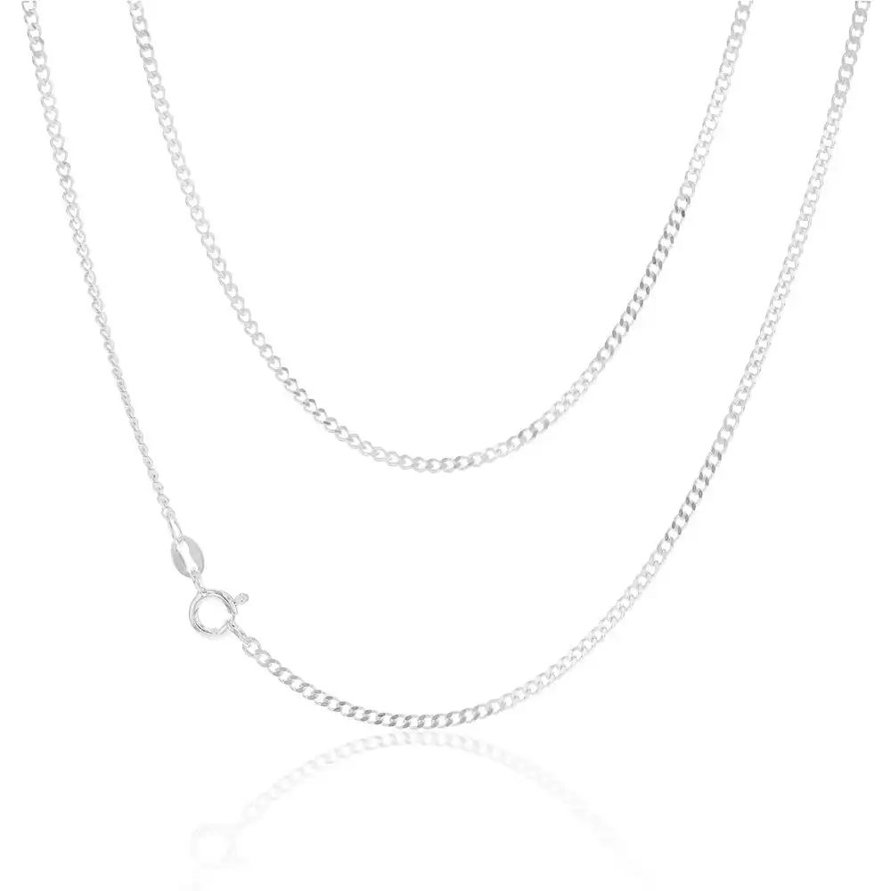 Sterling Silver 60 Gauge Curb Chain 45cm