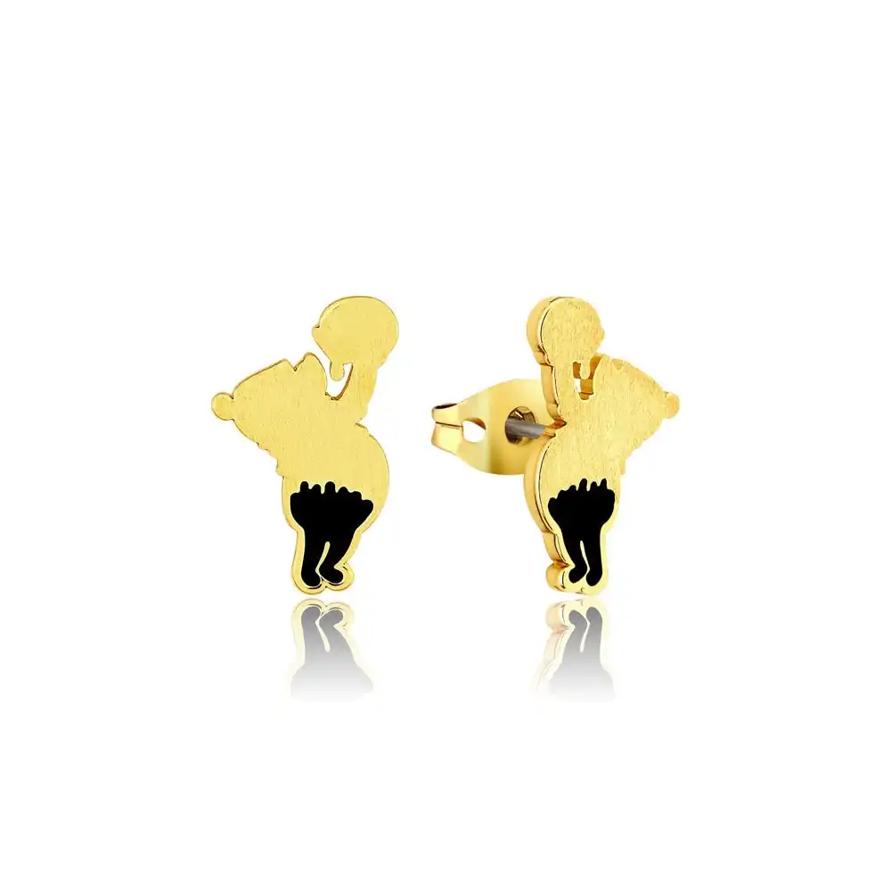 Disney Gold Plated Winnie The Pooh Honey Drip 15mm Stud Earrings