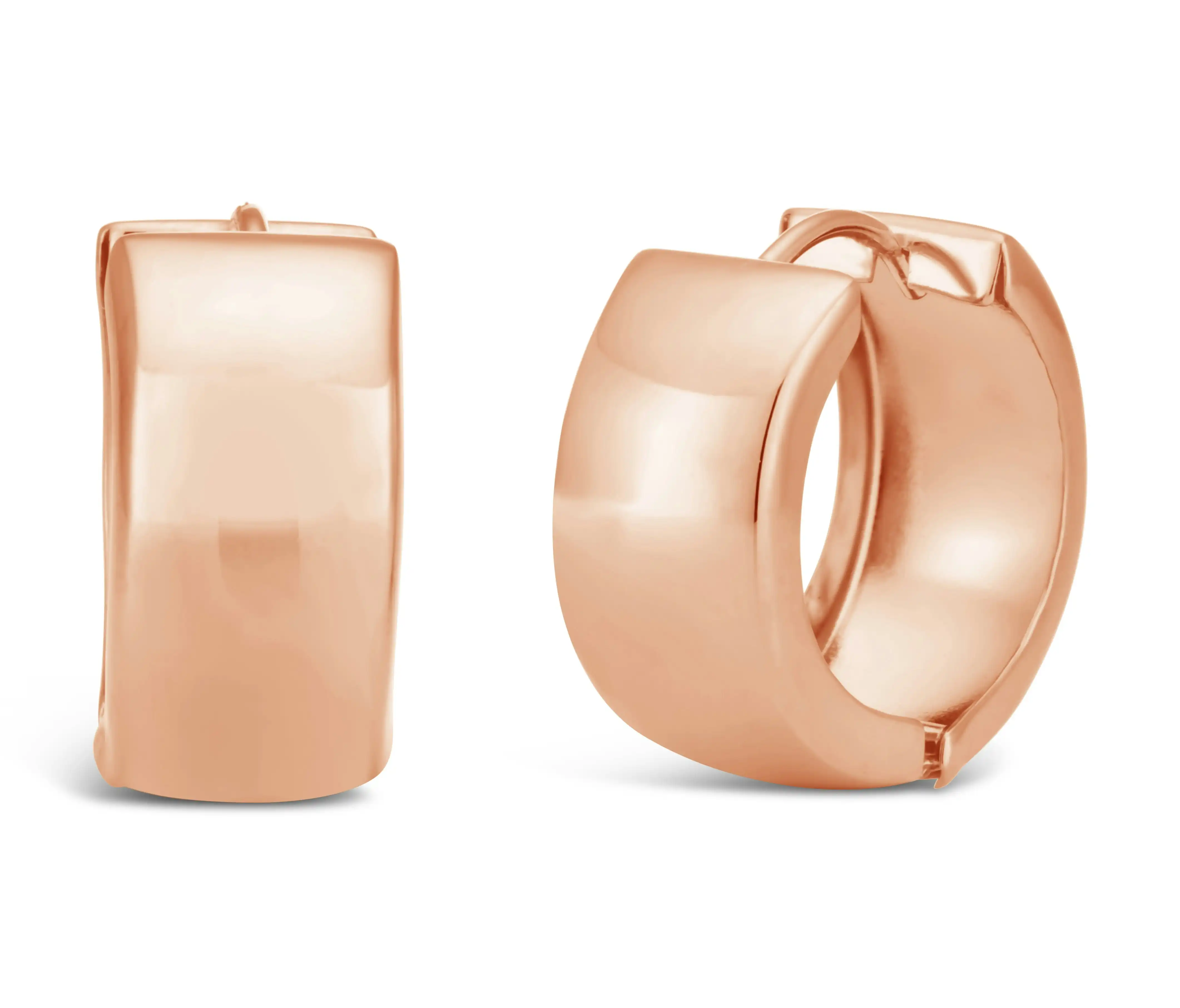 9ct Rose Gold Filled Polished Huggies Earrings