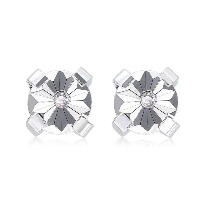 Sterling Silver 4mm Diamond Stud Earrings