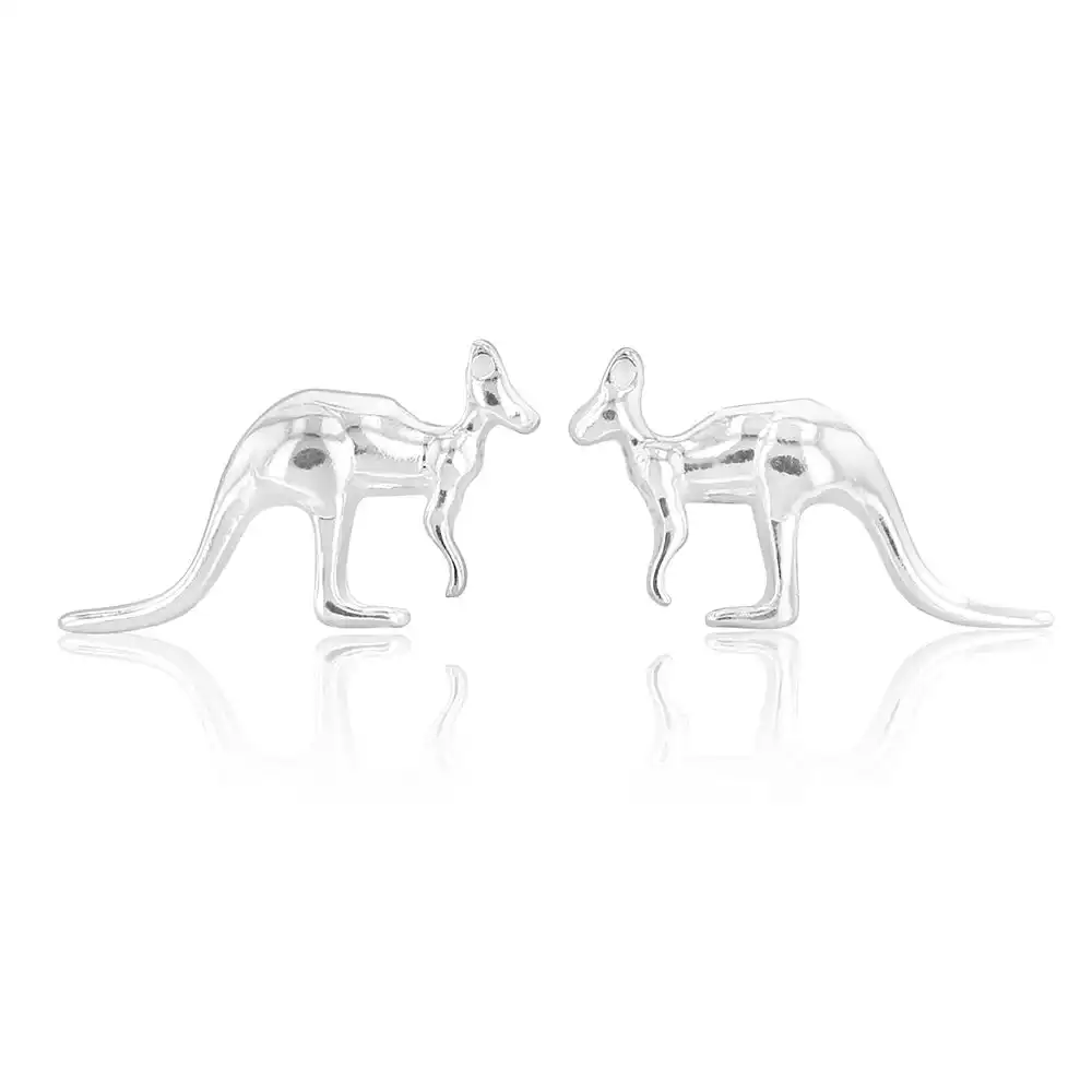 Sterling Silver Kangaroo Stud Earrings