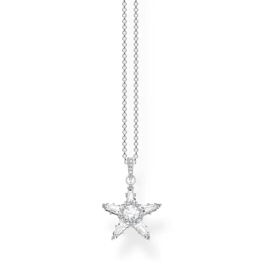 Sterling Silver Thomas Sabo Magic Sparkle Star Pendant with Chain