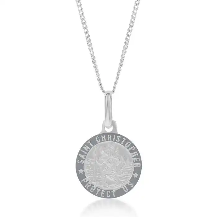 Sterling Silver St. Christopher 12mm Pendant