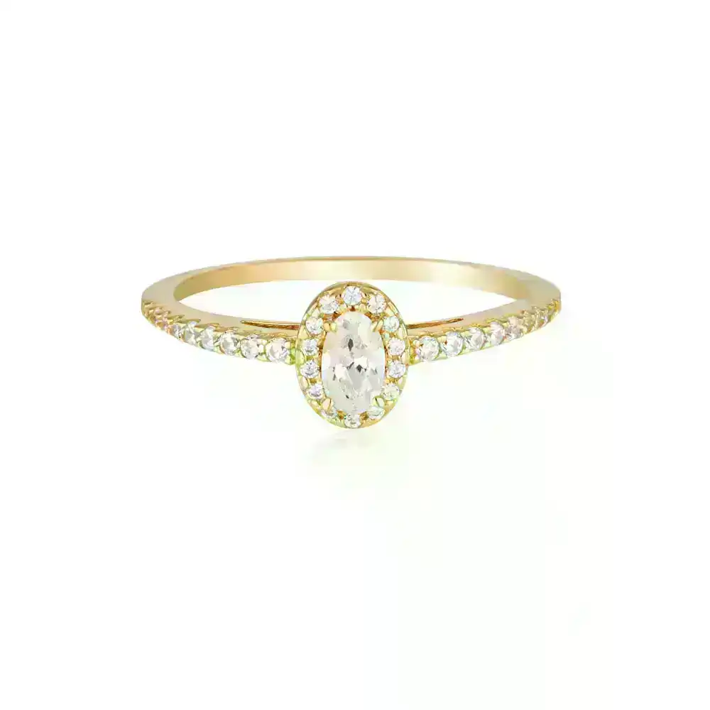 Georgini Aurora Gold Plated Sterling Silver Glow Ring