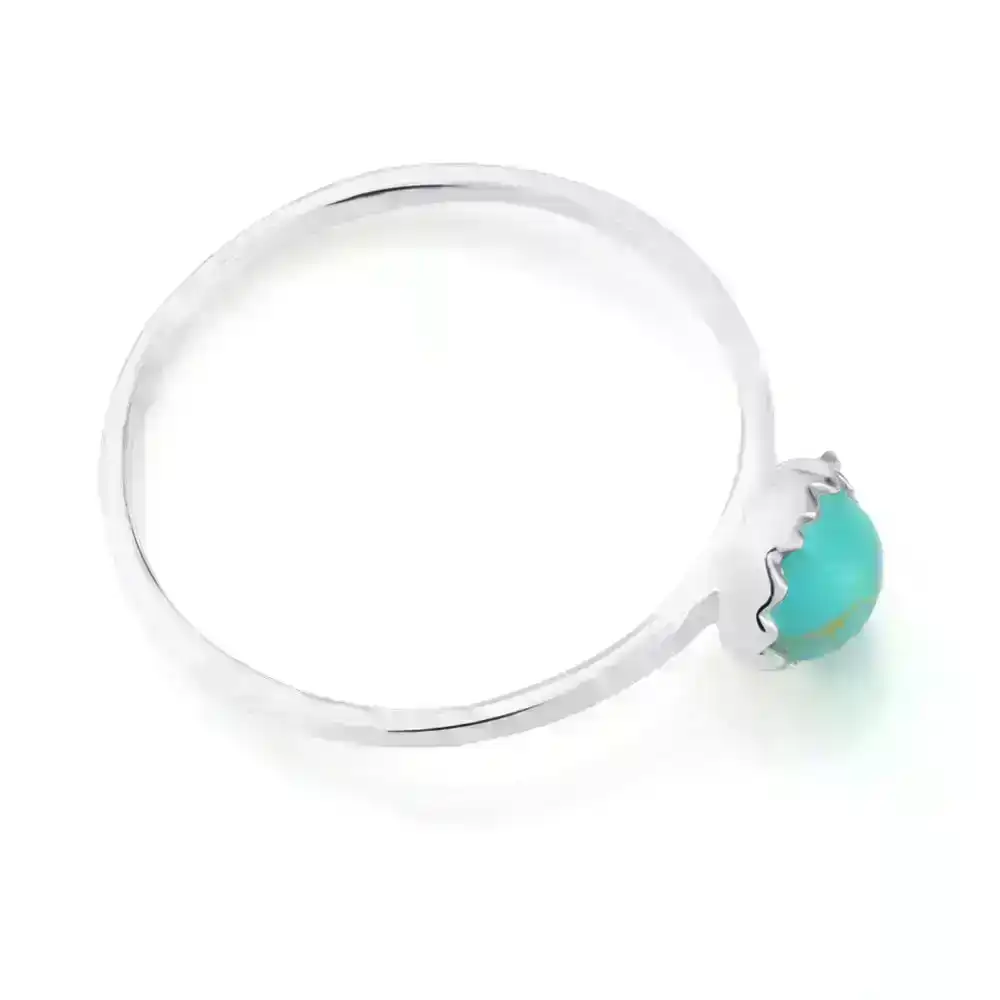 Sterling Silver Turquoise Single Stone Ring