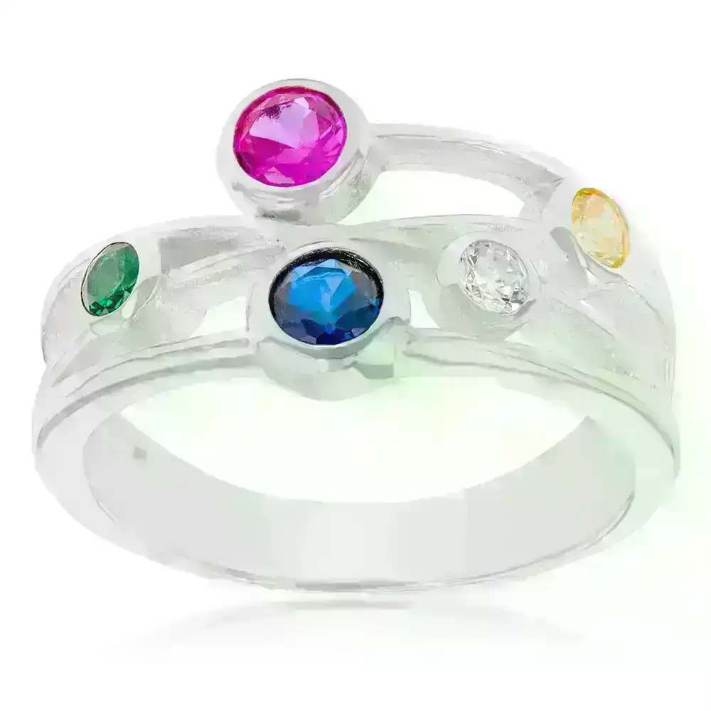 Sterling Silver Multicolour Fancy Ring
