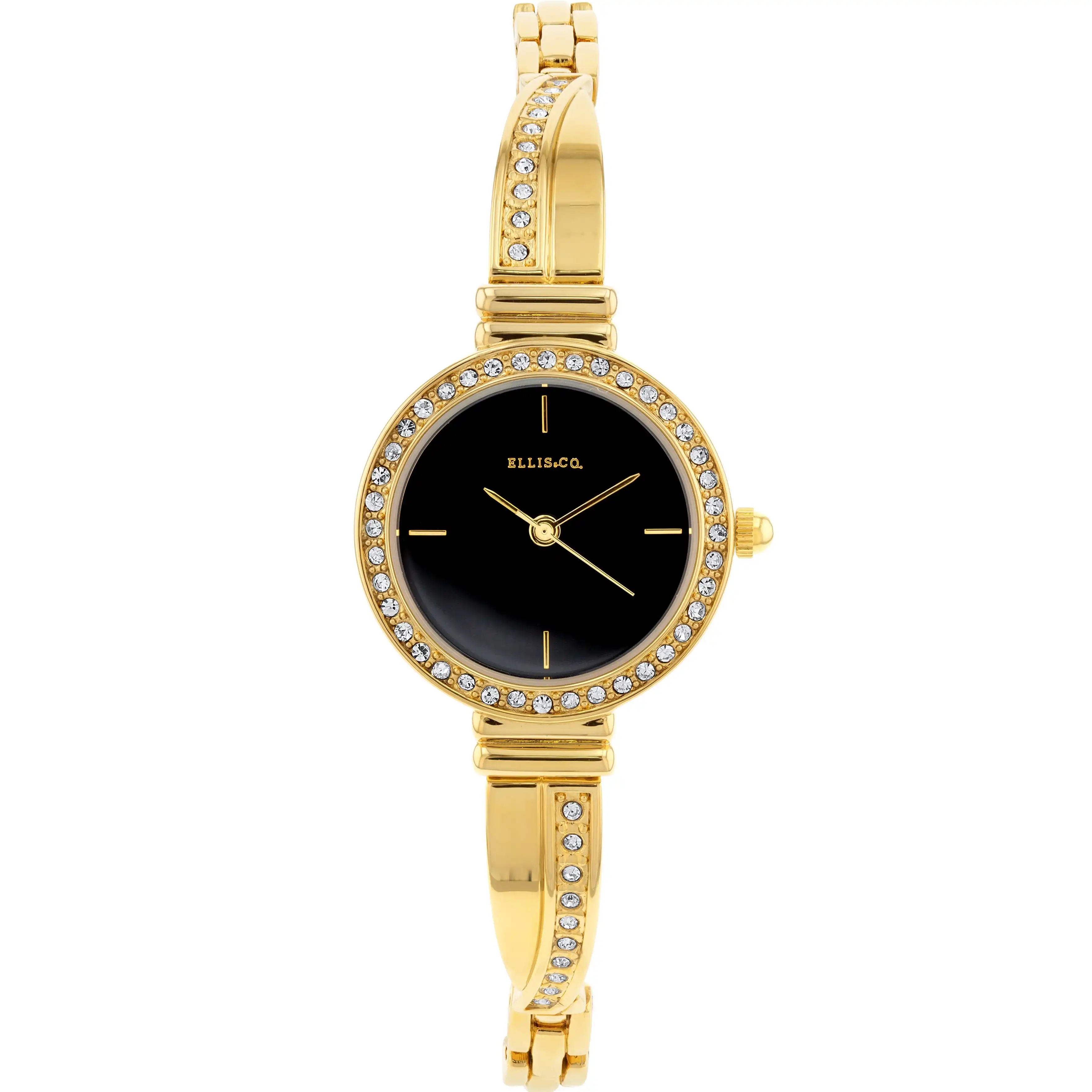 Ellis & Co ' Erika' Gold Plated With Crystal Stones Women's Watch