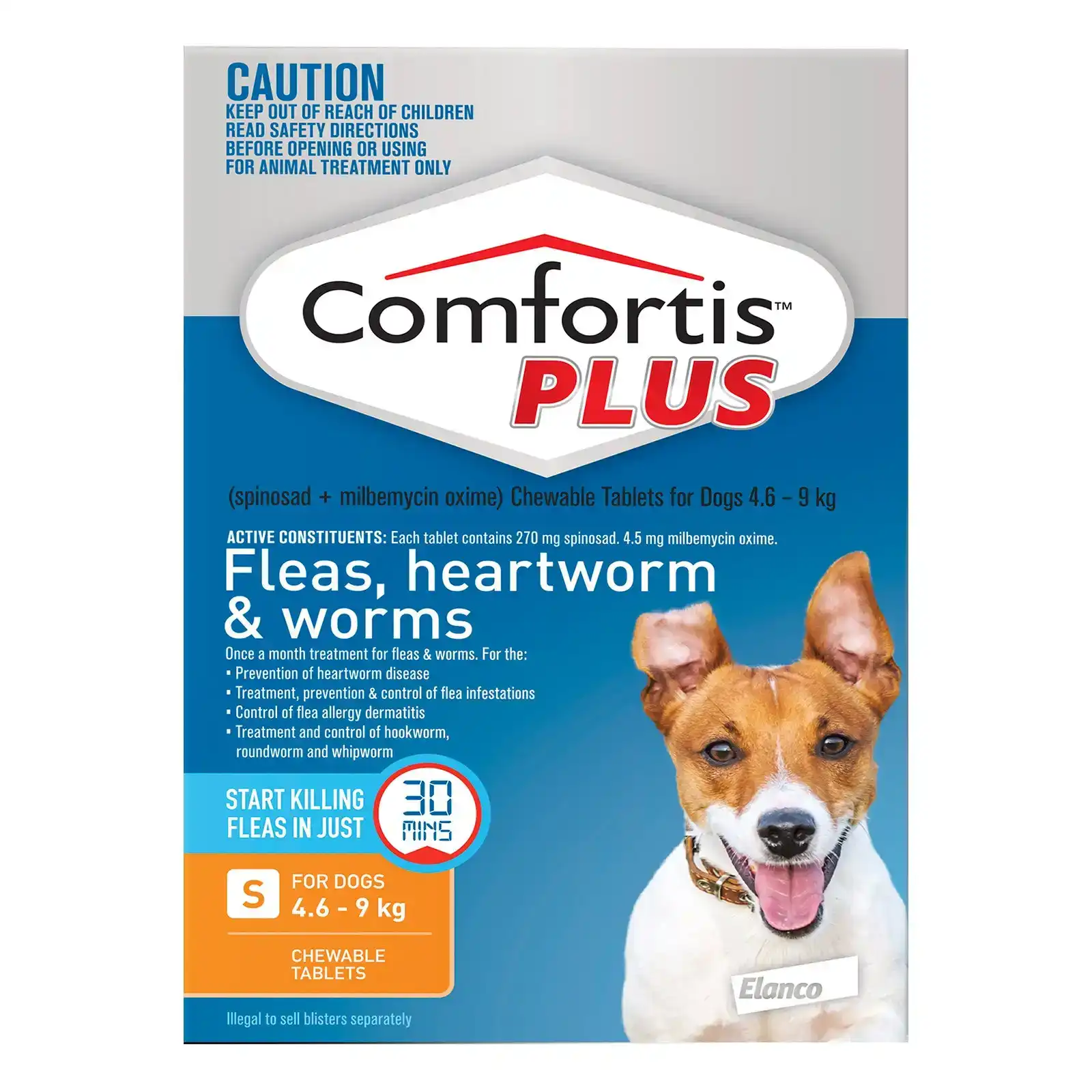 Comfortis Plus For Dogs 4.6 - 9 Kg (Orange) 12 Chews