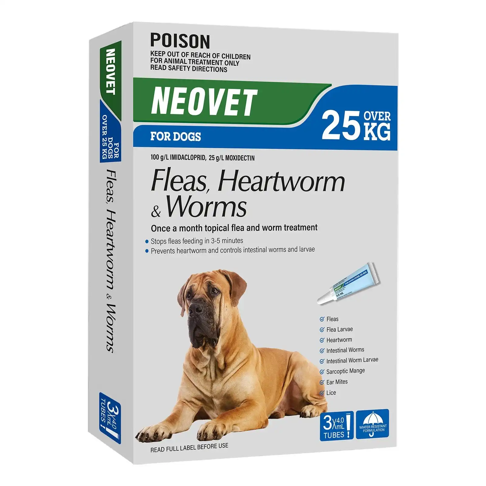 Neovet - Generic Advocate for Dogs Over 25 Kg (BLUE) 3 Pack