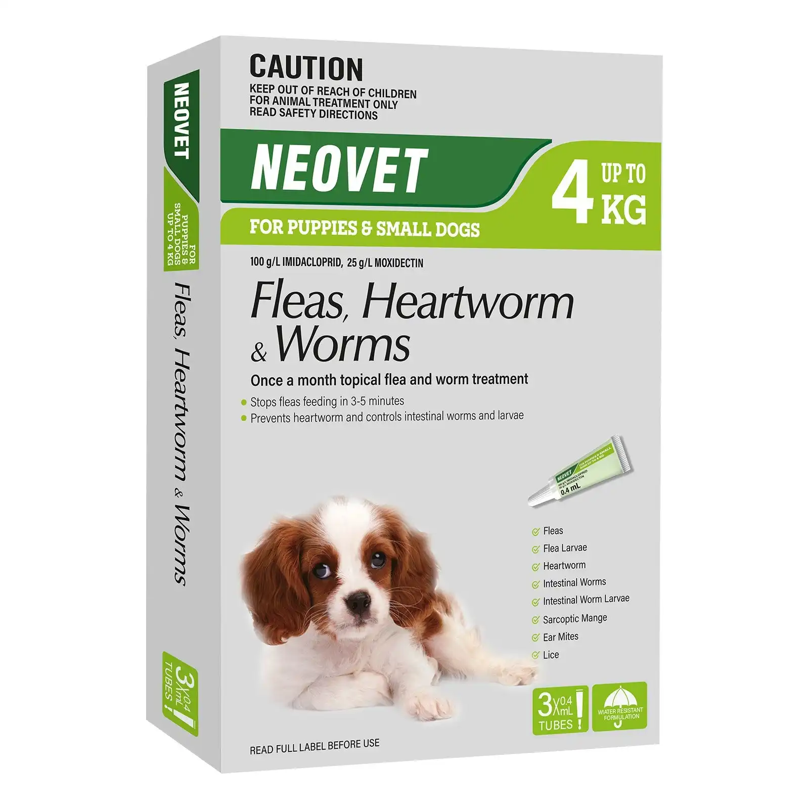 Neovet - Generic Advocate for Puppies and Small Dogs Up To 4 Kg (GREEN) 3 Pack