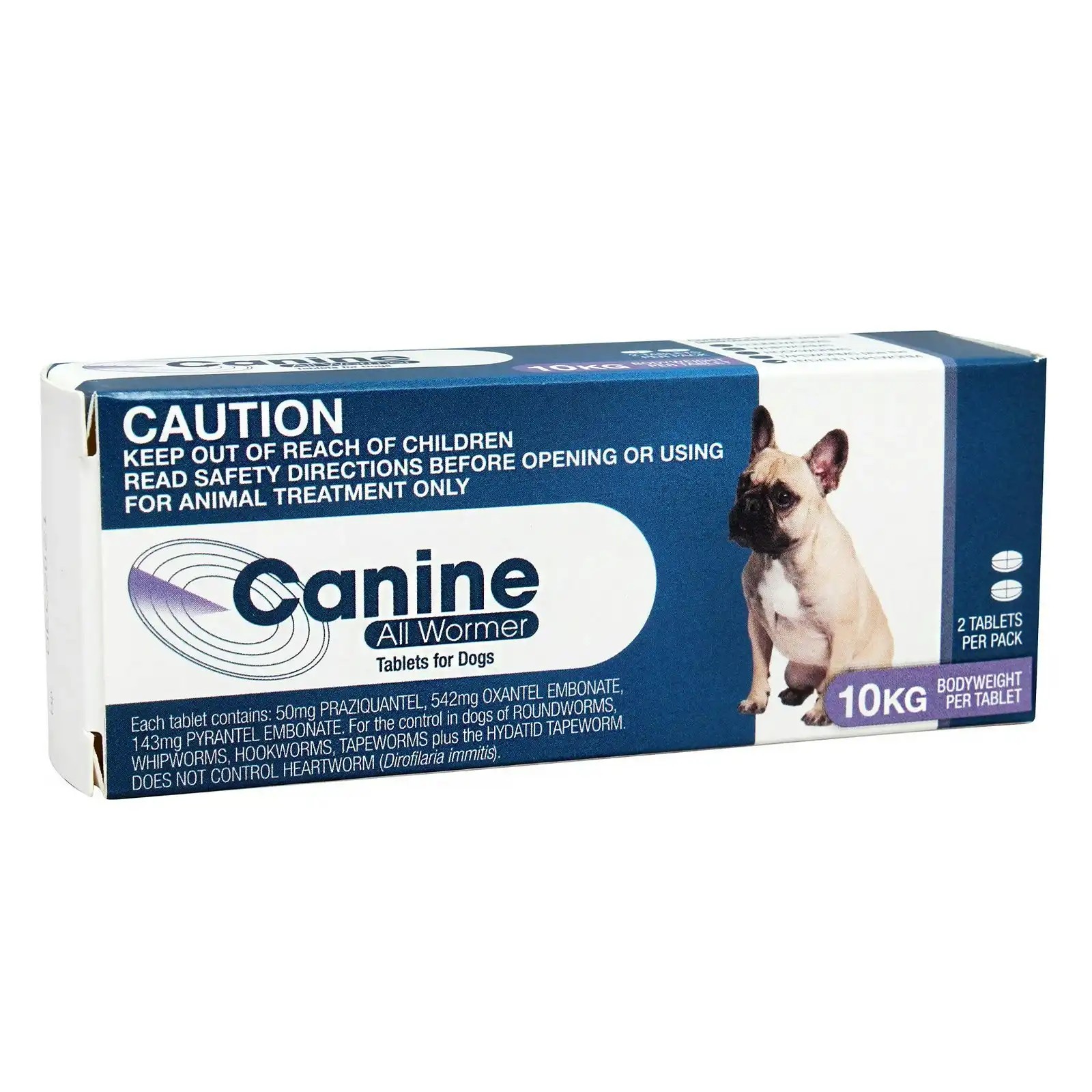 Value Plus Canine All Wormer 10kg (Purple) 2 Tablets