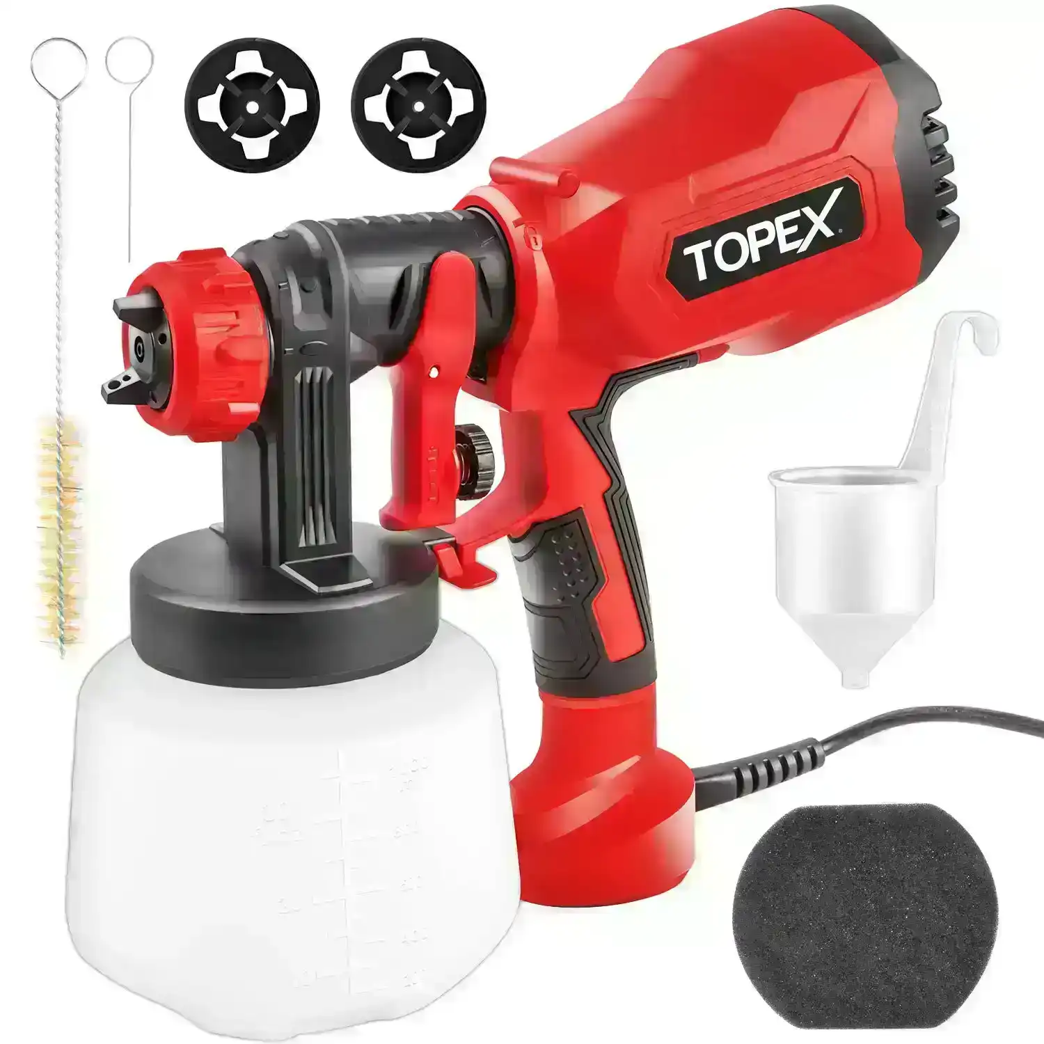 Topex 400W Handhold Electric Paint Sprayer Gun 1000ml High Power Portable Spray-Gun Kit Painting Spray Tool