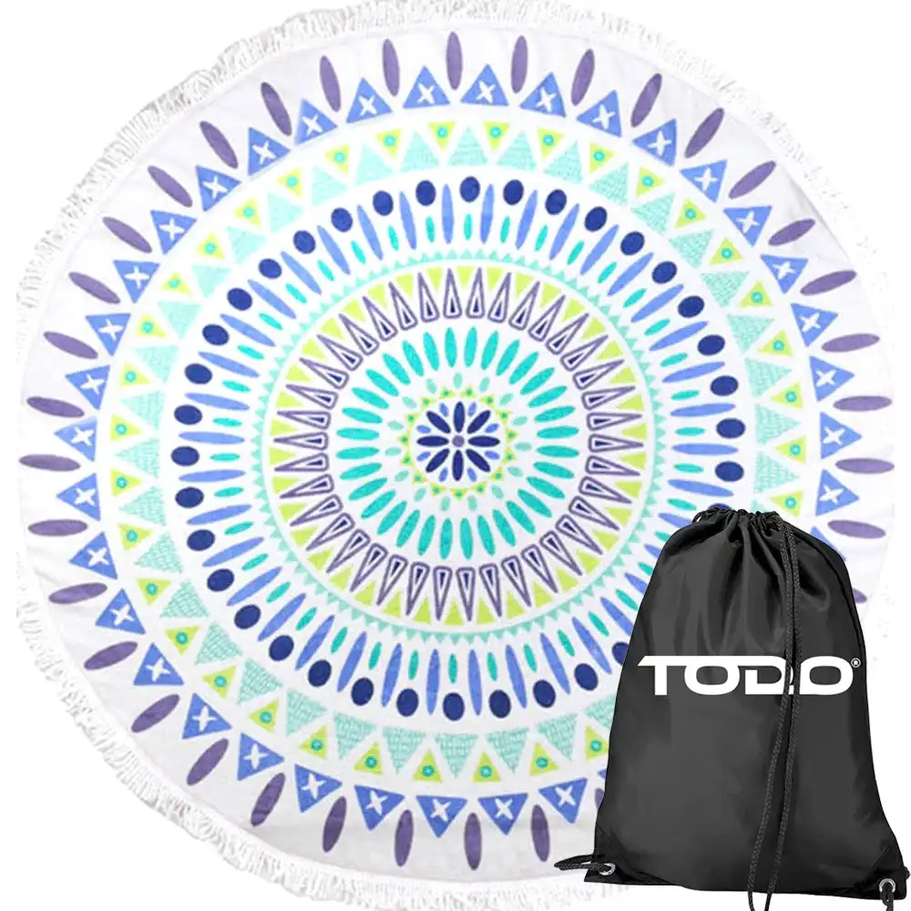 TODO Luxury Thick Microfiber Round Beach Towel Throw Rug Ttowel05