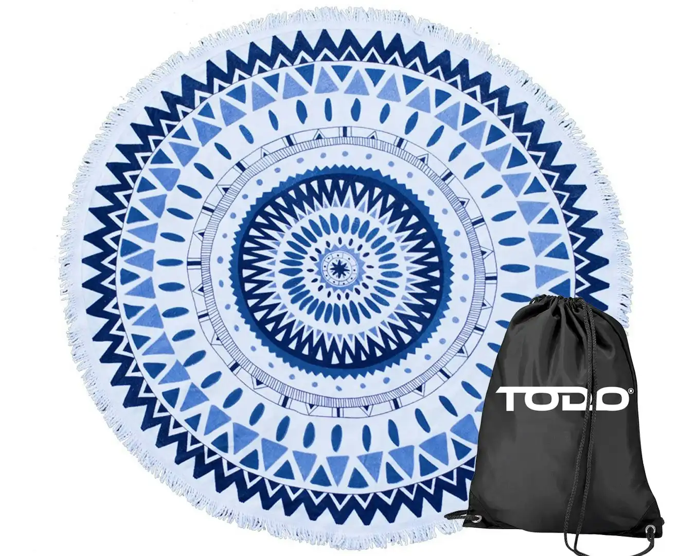 TODO Luxury Thick Microfiber Round Beach Towel Throw Rug Ttowel02