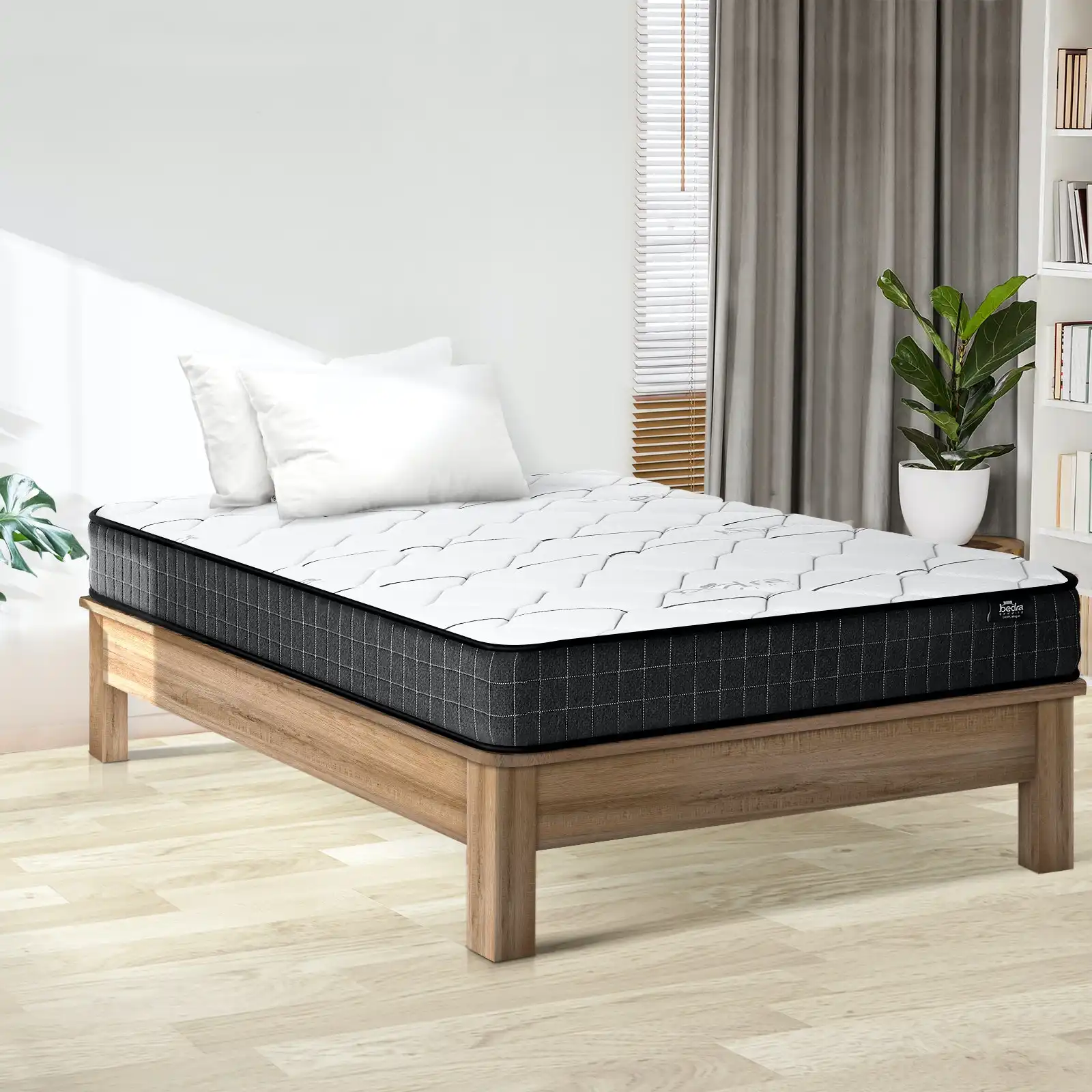 Bedra King Single Mattress Bed Medium Firm Foam Bonnell Spring 16cm