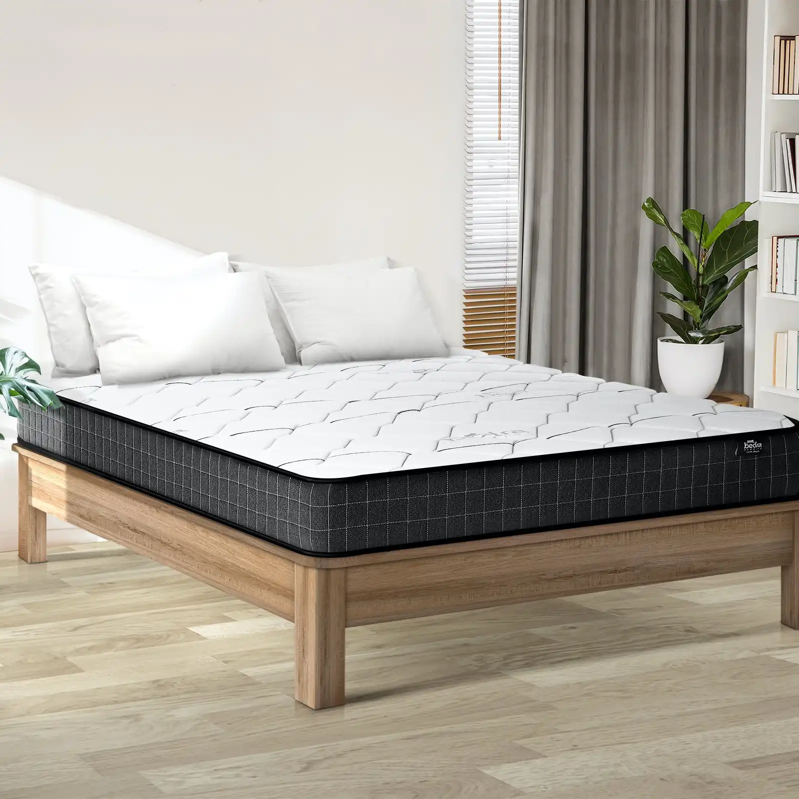 Bedra Queen Mattress Bed Luxury Medium Firm Foam Bonnell Spring 16cm